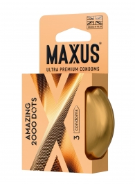 Точечные презервативы MAXUS 2000 Amazing Dots с железным кейсом - 3 шт. - Maxus - купить с доставкой в Курске