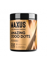 Точечные презервативы MAXUS 2000 Amazing Dots с железным кейсом - 15 шт. - Maxus - купить с доставкой в Курске