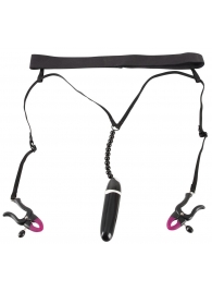 Женские вибростринги с зажимами для половых губ Spreader String with Vibrator - Orion - купить с доставкой в Курске Женские вибростринги с зажимами для половых губ Spreader String with Vibrator - Orion - купить с доставкой в Курске