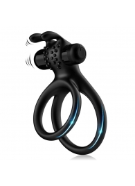 Черное эрекционное виброкольцо с подхватом мошонки Stay Hard - Boys of Toys - в Курске купить с доставкой