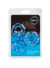 Набор из 3 синих эрекционных колец с различным рельефом - Erowoman-Eroman - в Курске купить с доставкой Набор из 3 синих эрекционных колец с различным рельефом - Erowoman-Eroman - в Курске купить с доставкой