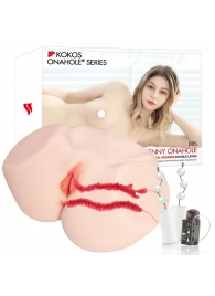 Мастурбатор-полуторс с двойным слоем материала и вибрацией Jenny Onahole Real Vagina - KOKOS - в Курске купить с доставкой Мастурбатор-полуторс с двойным слоем материала и вибрацией Jenny Onahole Real Vagina - KOKOS - в Курске купить с доставкой