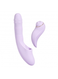 Сиреневый вибромассажер со съёмным клиторальным пульсатором DuoGlow - Svakom купить в Курске с доставкой в Orgasmix.ru Сиреневый вибромассажер со съёмным клиторальным пульсатором DuoGlow - Svakom
