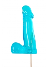 Голубой леденец в форме члена со вкусом блю кюрасао - 173 гр. - Sosuчki - купить с доставкой в Курске