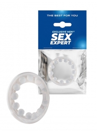 Эрекционное кольцо со стимулирующими шариками на поверхности - Sex Expert - в Курске купить с доставкой
