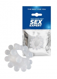 Эластичное эрекционное кольцо с двумя рядами шариков - Sex Expert - в Курске купить с доставкой