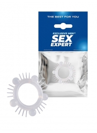 Эластичное эрекционное кольцо с шишечками и шипами - Sex Expert - в Курске купить с доставкой