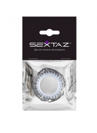 Эластичное эрекционное колечко с черными «ресничками» - Sextaz - в Курске купить с доставкой