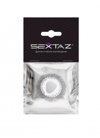 Эластичное эрекционное кольцо с длинными черными «ресничками» - Sextaz - в Курске купить с доставкой