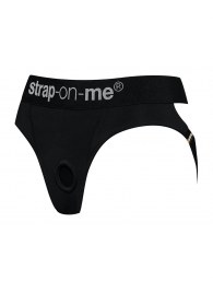Черные трусики для насадок Heroine Lingerie Harness - size XL - Strap-on-me - купить с доставкой в Курске