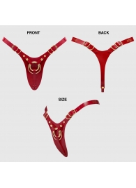 Красный пояс для фиксации насадок Strap-On-Me Leatherette Harness Fabulous - Strap-on-me - купить с доставкой в Курске