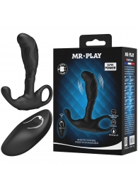 Черный изогнутый массажёр простаты с вибрацией и пультом ДУ - Baile - в Курске купить с доставкой