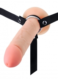 Мужской полый страпон на регулируемых ремешках - 22 см. - Sex Expert - купить с доставкой в Курске