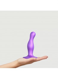 Фиолетовая насадка Strap-On-Me Dildo Plug Curvy size S - Strap-on-me - купить с доставкой в Курске