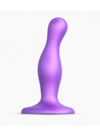Фиолетовая насадка Strap-On-Me Dildo Plug Curvy size S - Strap-on-me - купить с доставкой в Курске