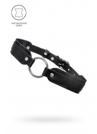 Черный кожаный чокер-ошейник со скруглёнными углами - Pecado - купить с доставкой в Курске