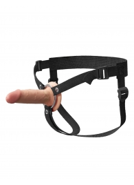 Телесный пустотелый фаллопротез 5’’ Hollow Silicone Strap-On - 14 см. - Pipedream - купить с доставкой в Курске