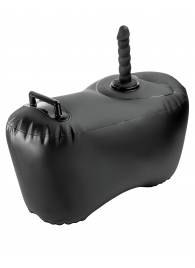 Черное надувное кресло с платформой для фиксации дилдо Body Dock Inflatable Love Seat - Pipedream - купить с доставкой в Курске