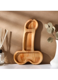 Деревянное блюдо для подачи в форме члена (25 х 16,5 х 1,7 см) - Сима-Ленд - купить с доставкой в Курске