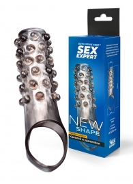 Дымчатая насадка на пенис с выпуклостями - 11 см. - Sex Expert - в Курске купить с доставкой