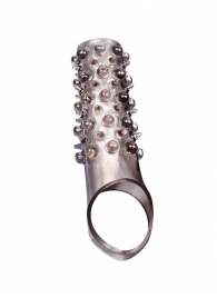 Дымчатая насадка на пенис с шипами и выпуклостями - 12 см. - Sex Expert - в Курске купить с доставкой