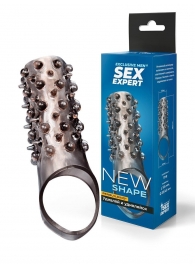 Дымчатая насадка на пенис с шипами и выпуклостями - 12,5 см. - Sex Expert - в Курске купить с доставкой