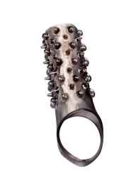 Дымчатая насадка на пенис с шипами и выпуклостями - 12,5 см. - Sex Expert - в Курске купить с доставкой