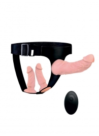 Женский страпон с 3 насадками и вибрацией - Erowoman-Eroman - купить с доставкой в Курске