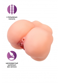 Реалистичный мастурбатор в форме попки с 2 любовными входами - No Name - в Курске купить с доставкой