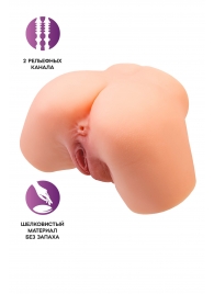 Телесный реалистичный мастурбатор-полуторс с 2 любовными входами - No Name - в Курске купить с доставкой