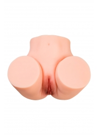 Телесный мастурбатор в форме попки с 2 любовными входами - No Name - в Курске купить с доставкой