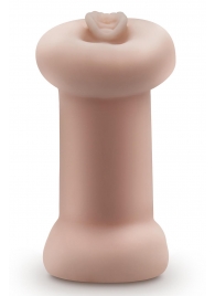 Телесный люминесцентный двусторонний мастурбатор Tasha - Blush Novelties - в Курске купить с доставкой