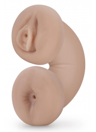 Телесный люминесцентный двусторонний мастурбатор Tasha - Blush Novelties - в Курске купить с доставкой