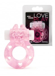 Розовое эрекционное виброкольцо в форме зайчика - 1137 - в Курске купить с доставкой