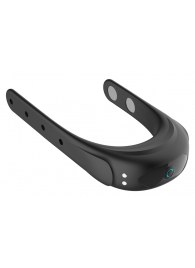 Черное эрекционное виброкольцо на ремешках - Boys of Toys - в Курске купить с доставкой