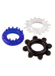 Набор из 3 эрекционных колец разного цвета и рельефа - Boys of Toys - в Курске купить с доставкой