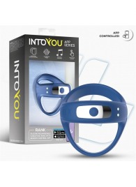 Синее интерактивное эрекционное виброкольцо Rank - Intoyou - в Курске купить с доставкой