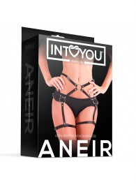 Черные стрепы на бёдра Aneir - Intoyou - купить с доставкой в Курске