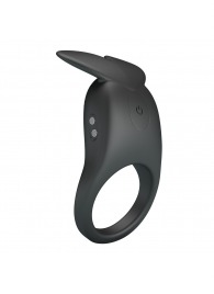 Черное перезаряжаемое виброкольцо Carlton - Baile - в Курске купить с доставкой