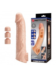 Телесный фаллоудлинитель с подхватом мошонки Silas - 26 см. - Baile - в Курске купить с доставкой
