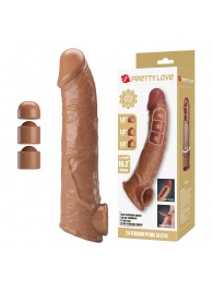 Карамельный фаллоудлинитель с подхватом мошонки Silas - 26 см. - Baile - в Курске купить с доставкой
