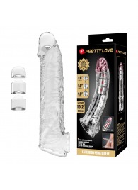 Прозрачный фаллоудлинитель с подхватом мошонки Silas - 26 см. - Baile - в Курске купить с доставкой