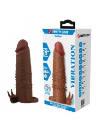 Коричневая насадка на пенис Quillon - 20 см. - Baile - в Курске купить с доставкой