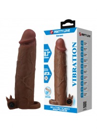 Коричневая насадка на пенис Xerxes - 22 см. - Baile - в Курске купить с доставкой