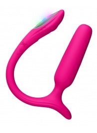 Розовый анальный вибратор с клиторальной стимуляцией Lush Anal - Lovense