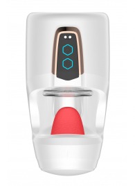 Белый мастурбатор с язычком и возвратно-поступательными движениями - Secwell - в Курске купить с доставкой