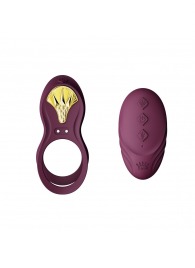 Фиолетовое эрекционное виброкольцо Bayek с пультом ДУ - Zalo - в Курске купить с доставкой