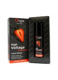 Жидкий вибратор Orgie High Voltage Strawberry - 15 мл. - ORGIE - купить с доставкой в Курске