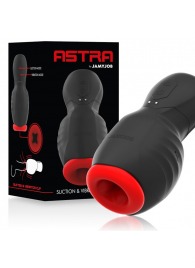 Черно-красный мастурбатор с вибрацией и всасыванием - JAMYJOB - в Курске купить с доставкой