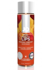 Лубрикант на водной основе с ароматом персика JO Flavored Peachy Lips - 120 мл. - System JO - купить с доставкой в Курске